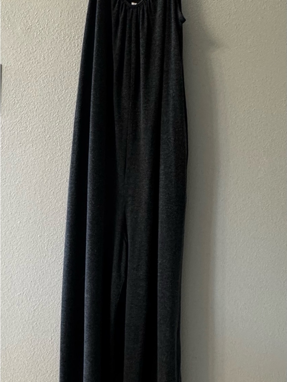 Charcoal Gray Wide-Leg Jumpsuit